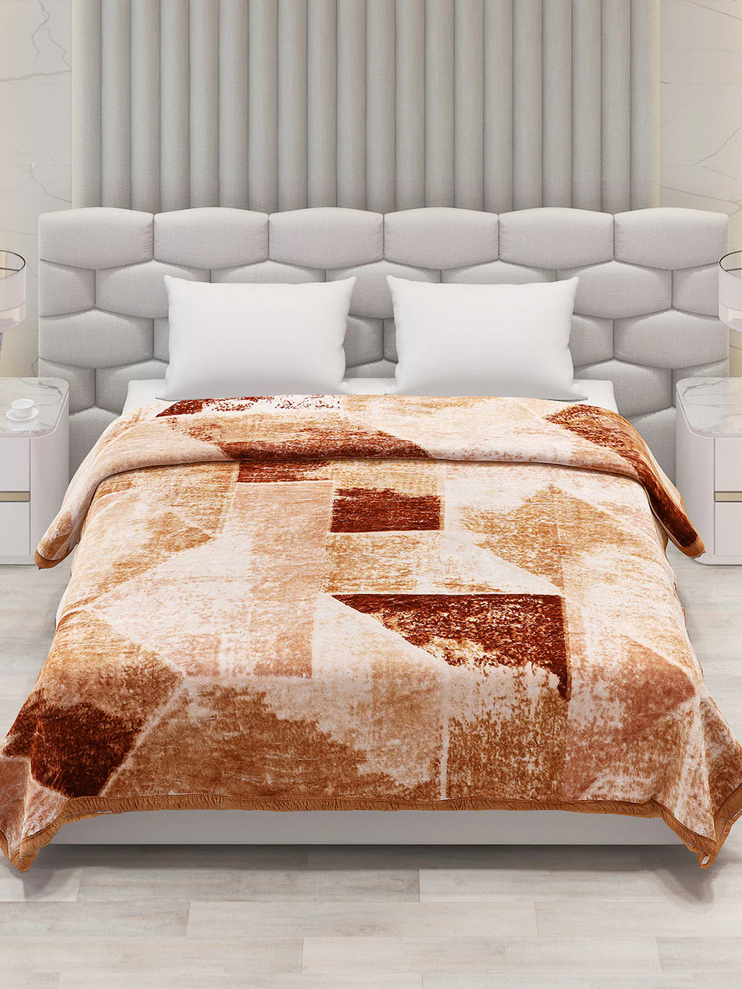 Printed Double Bed Blanket for Mild Winter -1 Ply - Image 2