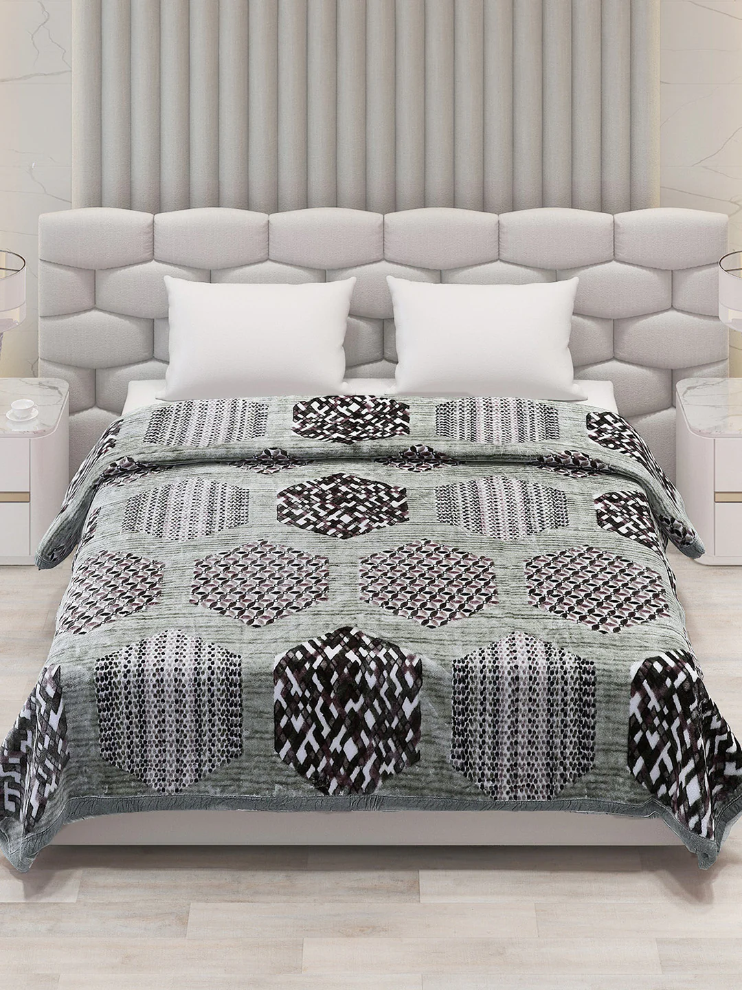 Printed Double Bed Blanket for Mild Winter -1 Ply - Image 2
