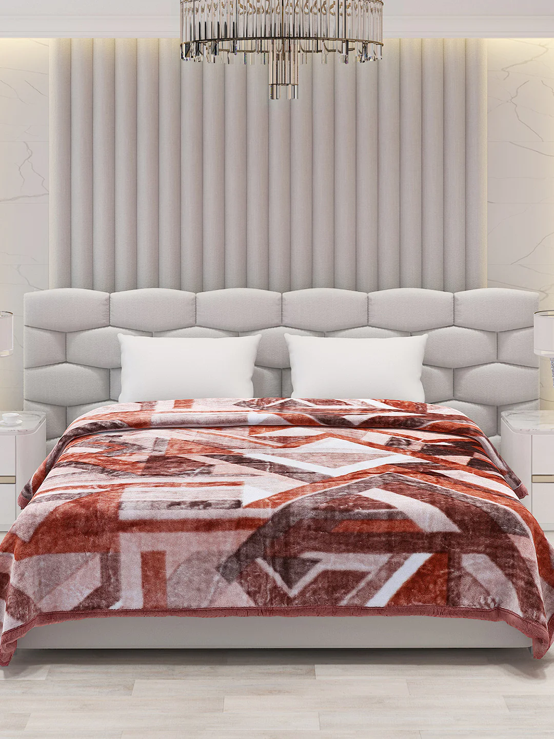 Printed Double Bed Blanket for Mild Winter -1 Ply - Image 3