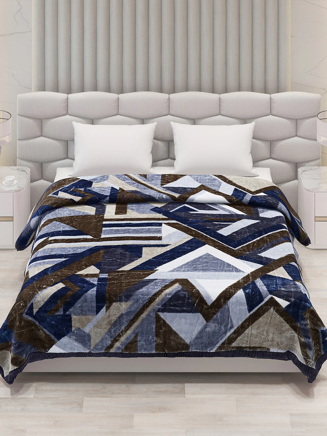 Printed Double Bed Blanket for Mild Winter -1 Ply - Image 2