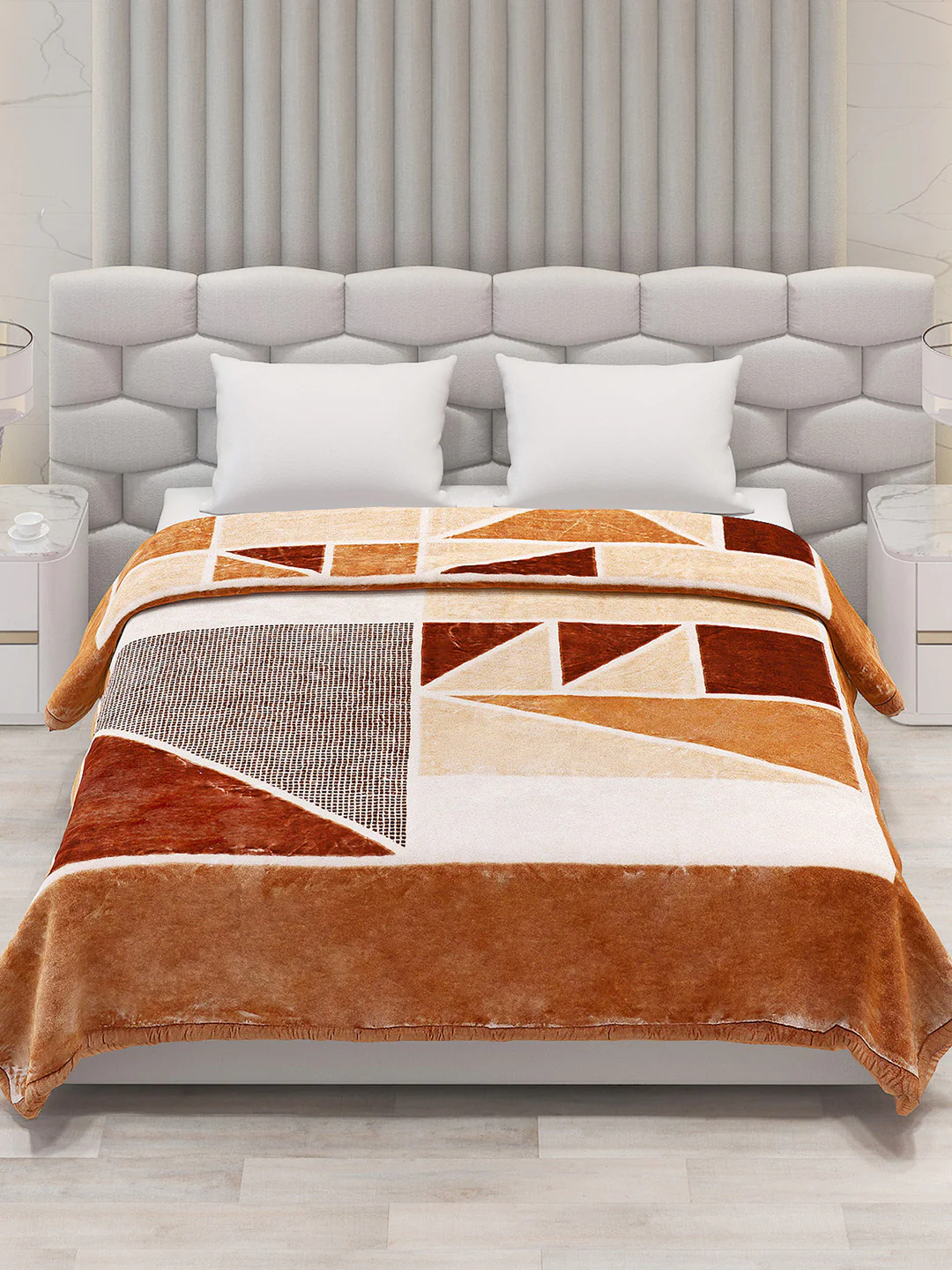 Printed Double Bed Blanket for Mild Winter -1 Ply - Image 2