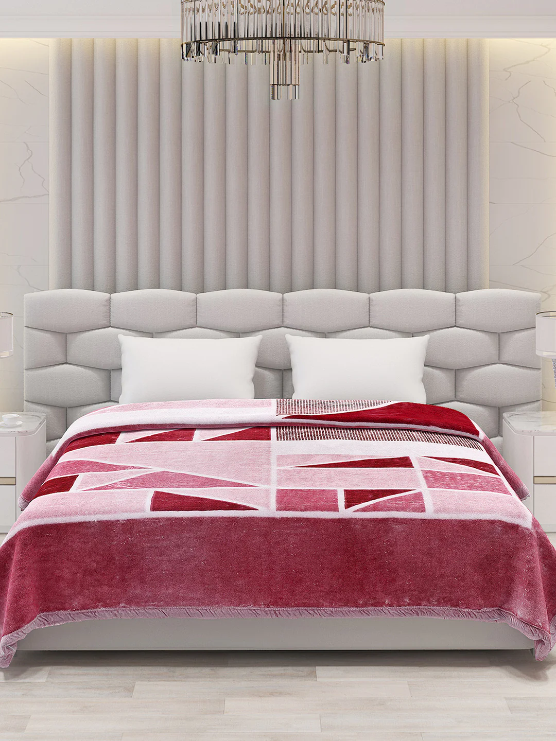 Printed Double Bed Blanket for Mild Winter -1 Ply - Image 3