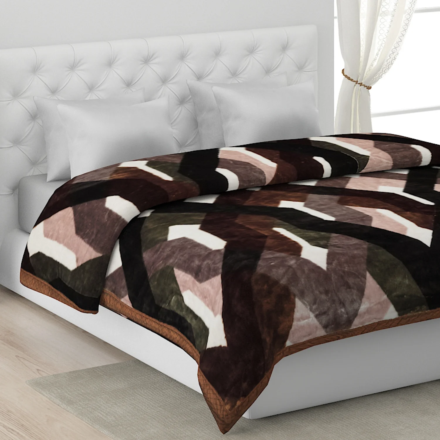 Printed Double Bed Blanket for Mild Winter -1 Ply - Image 9