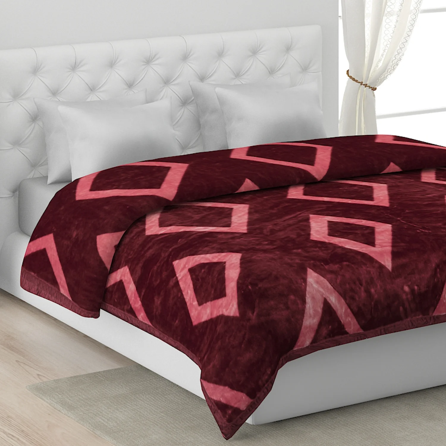 Printed Double Bed Blanket for Mild Winter -1 Ply - Image 9