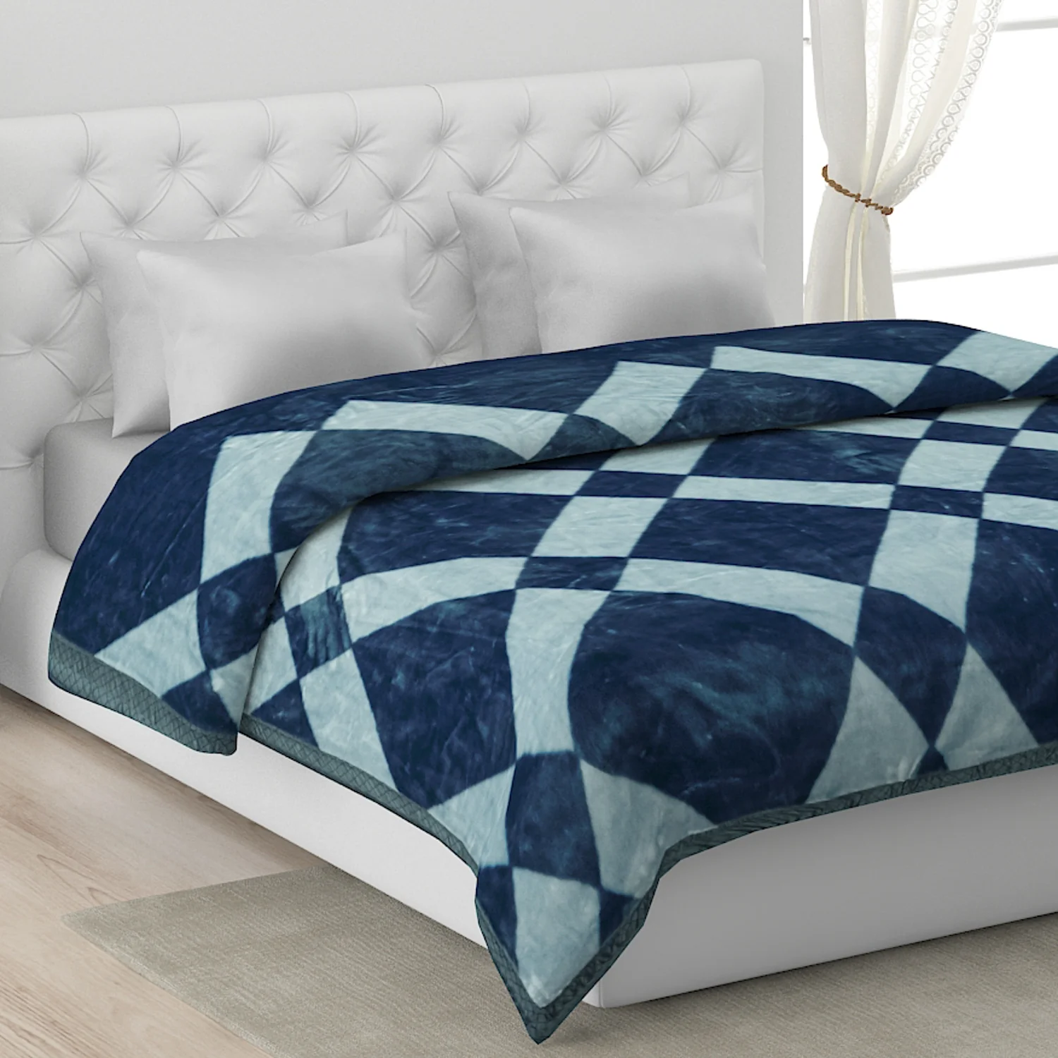 Printed Double Bed Blanket for Mild Winter -1 Ply - Image 9