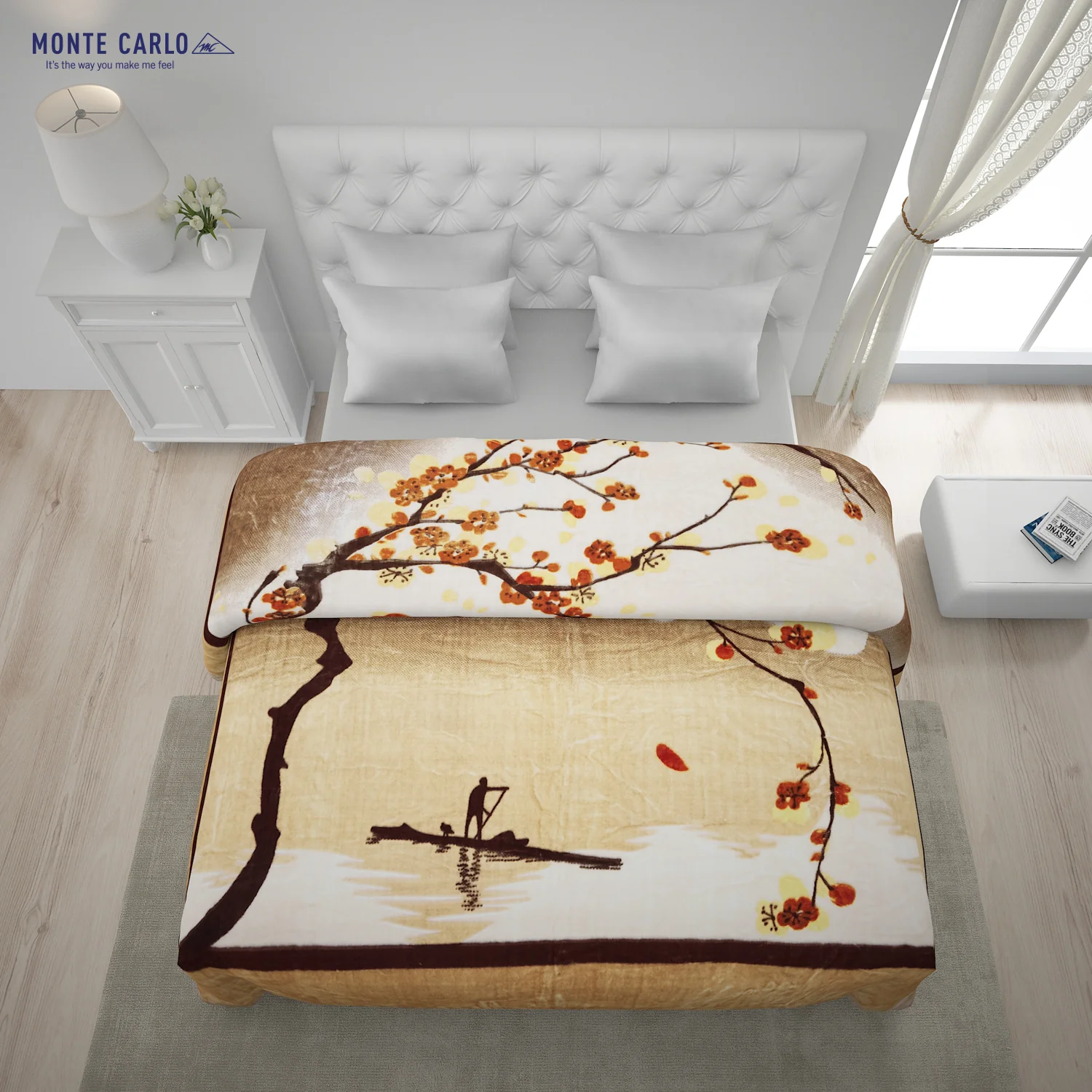 Printed Double Bed Blanket for Mild Winter -1 Ply - Image 3