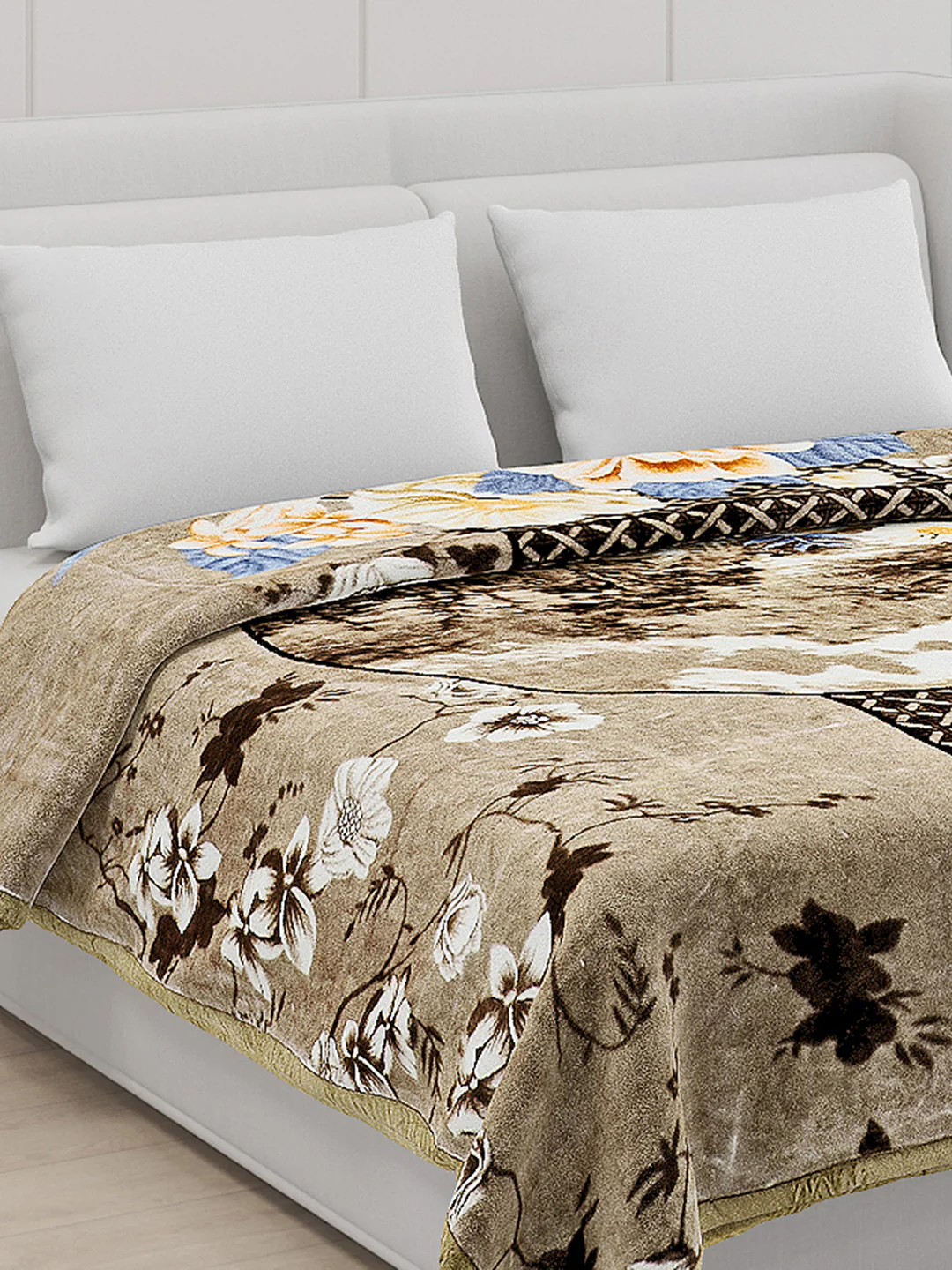 Printed Double Bed Blanket for Mild Winter -1 Ply - Image 4