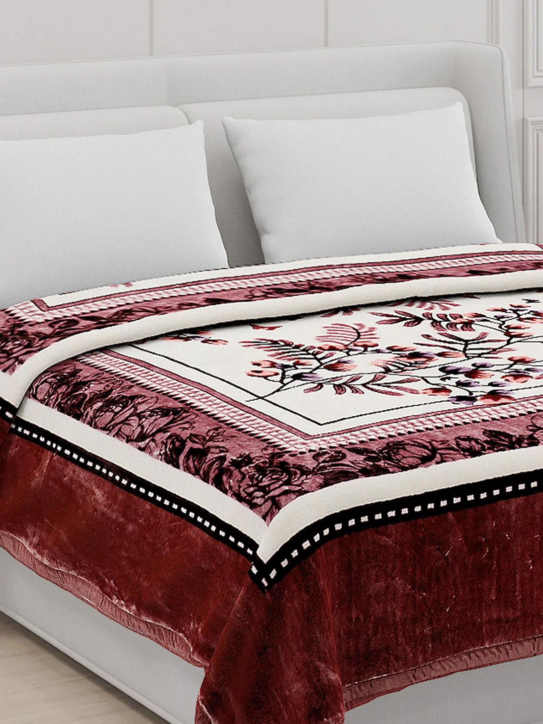 Printed Double Bed Blanket for Mild Winter -1 Ply - Image 4