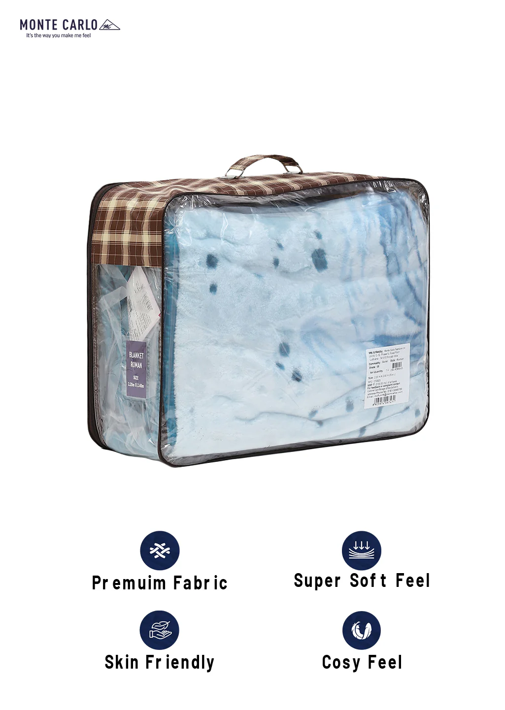 Printed Double Bed Blanket for Mild Winter -1 Ply - Image 8