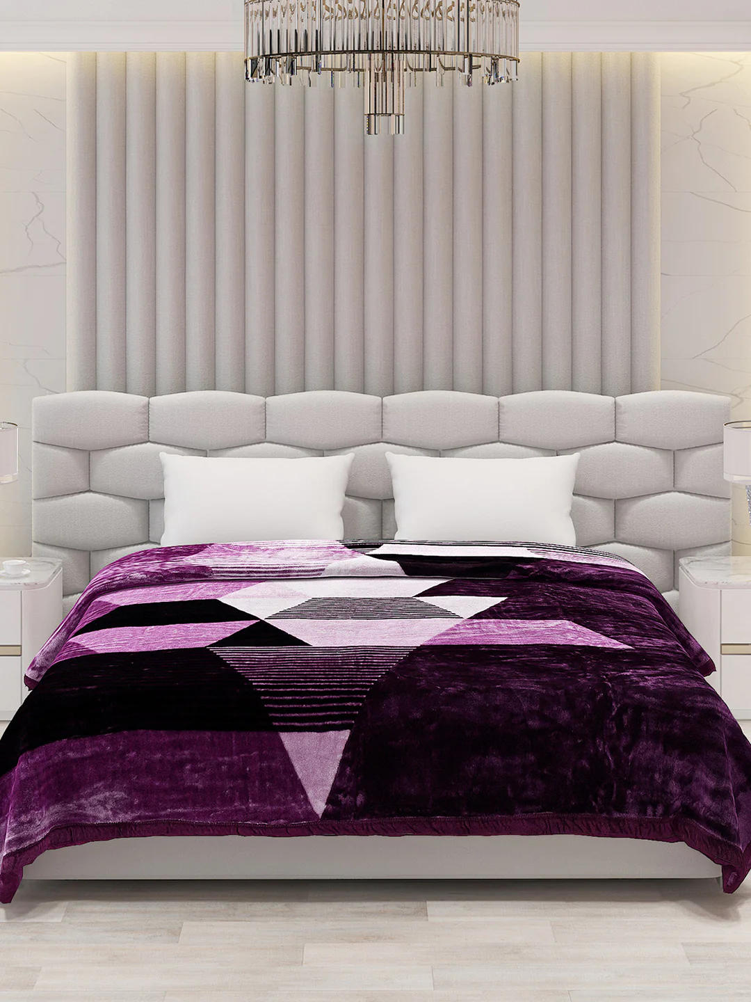 Printed Double Bed Blanket for Mild Winter -1 Ply - Image 3