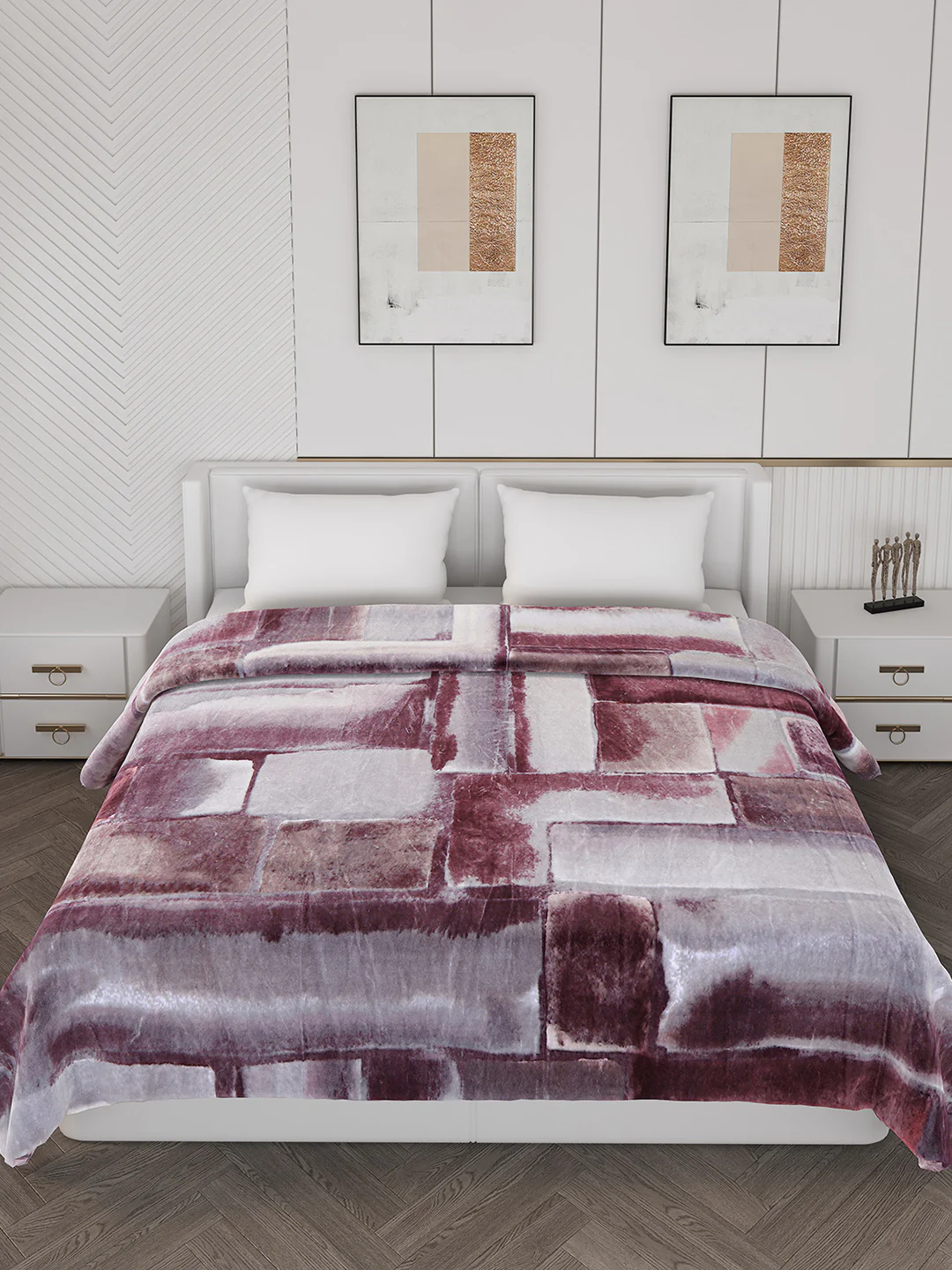 Printed Double Bed Blanket for Mild Winter -1 Ply - Image 3