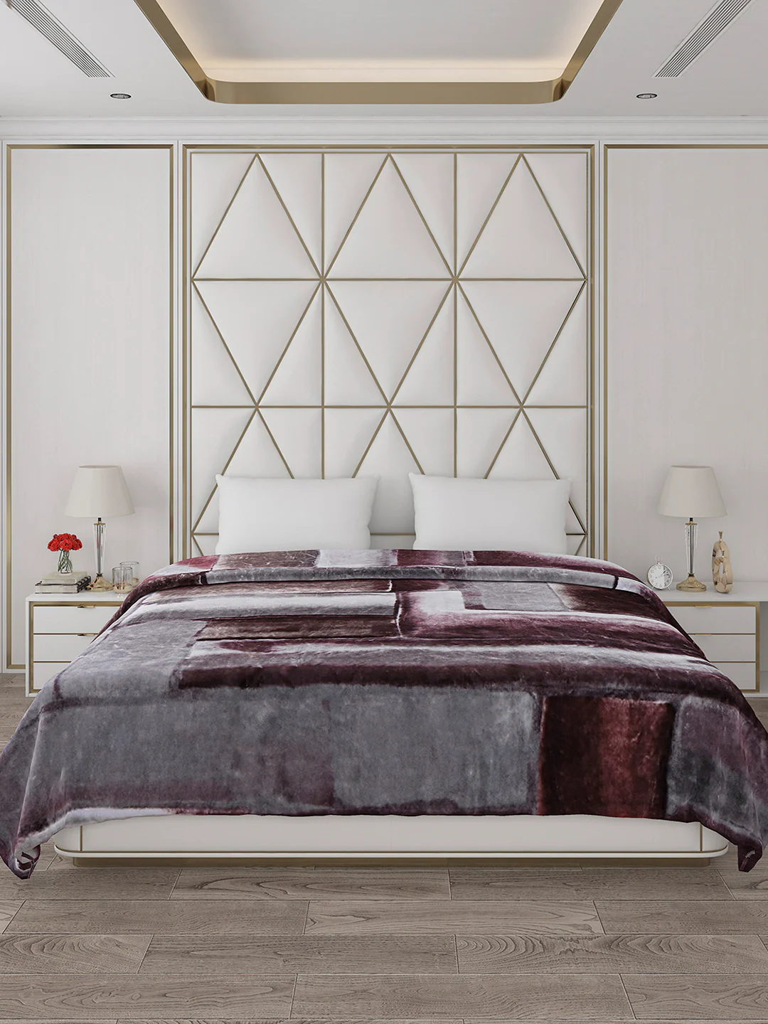 Printed Double Bed Blanket for Mild Winter -1 Ply - Image 2