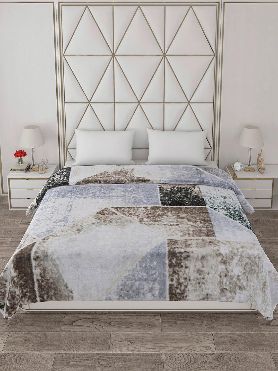 Printed Double Bed Blanket for Mild Winter -1 Ply - Image 3