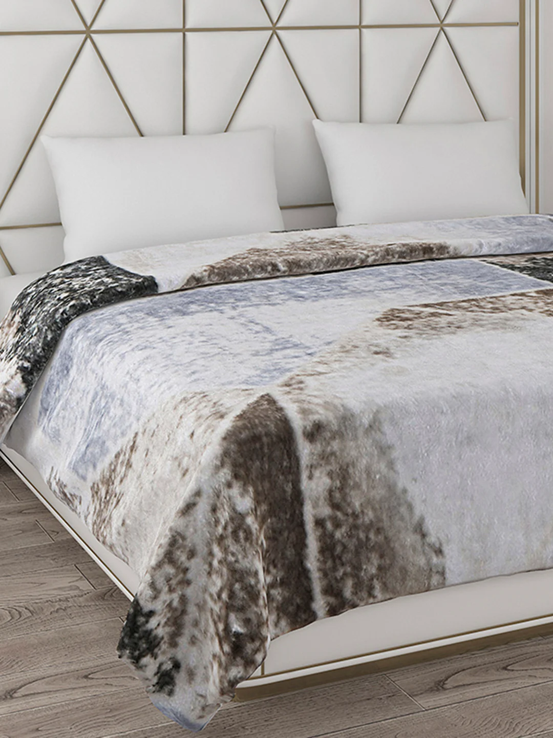 Printed Double Bed Blanket for Mild Winter -1 Ply - Image 4