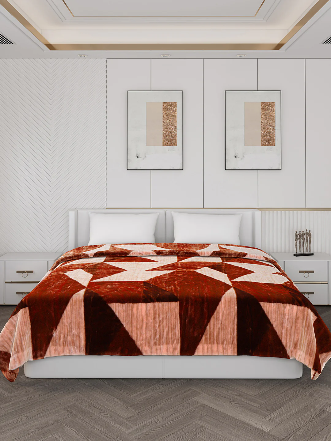 Printed Double Bed Blanket for Mild Winter -1 Ply - Image 2