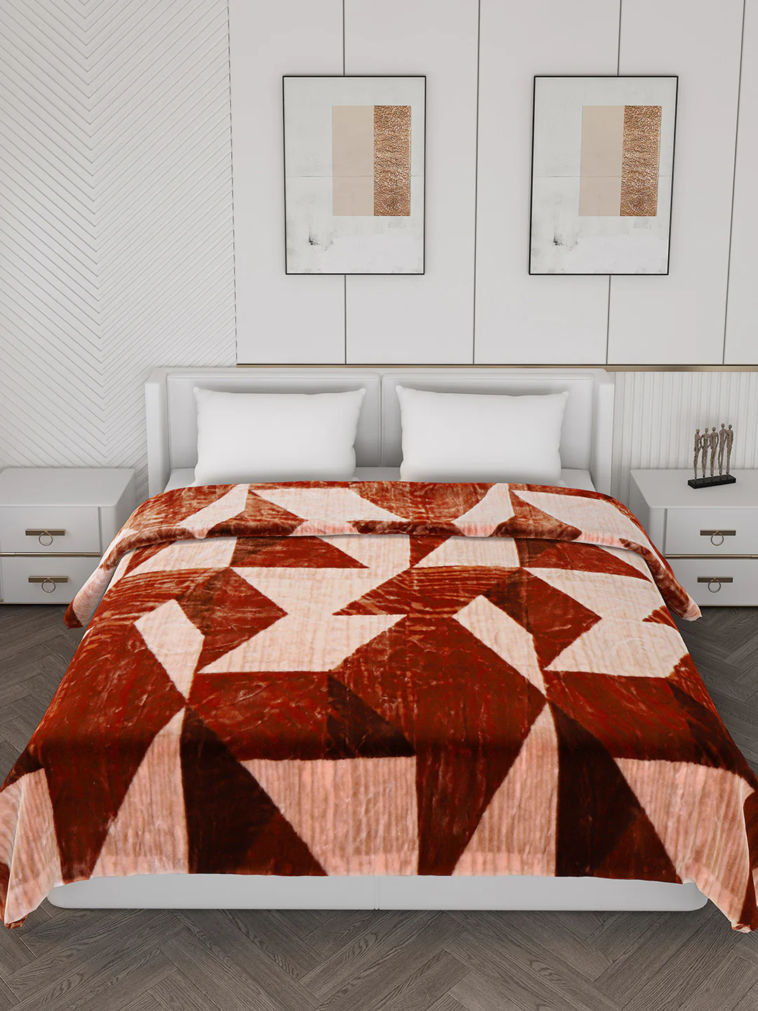 Printed Double Bed Blanket for Mild Winter -1 Ply - Image 3
