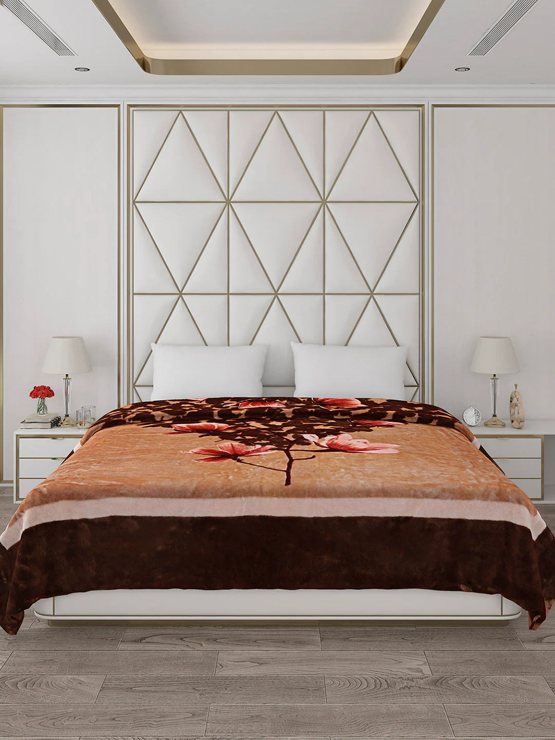 Printed Double Bed Blanket for Mild Winter -1 Ply - Image 2