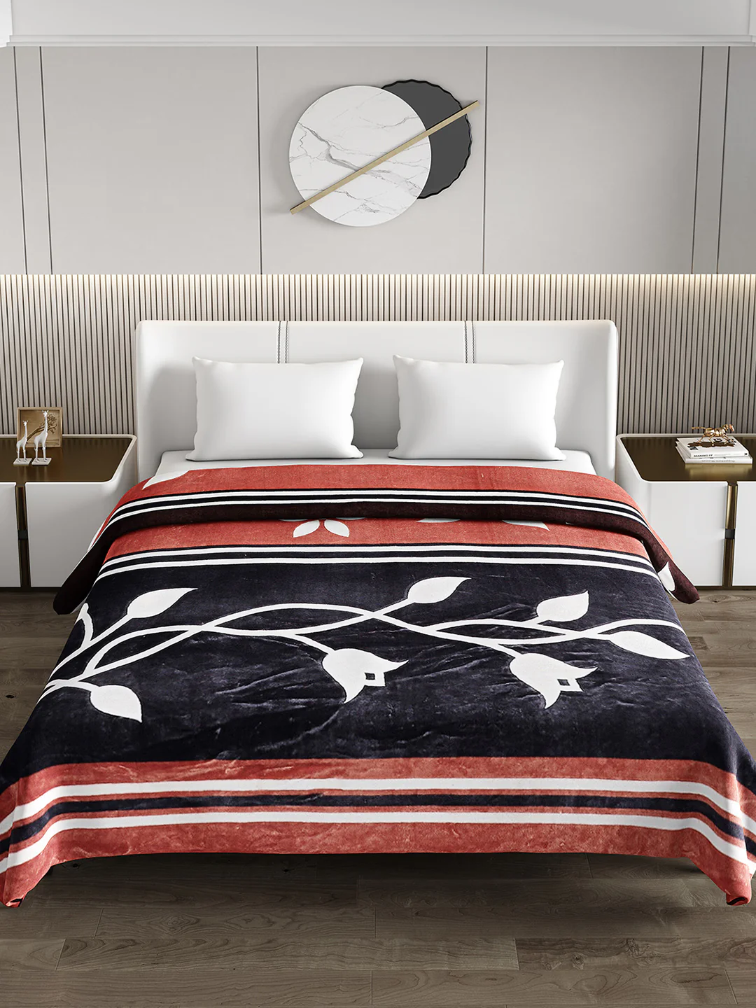 Printed Double Bed Blanket for Mild Winter -1 Ply - Image 3