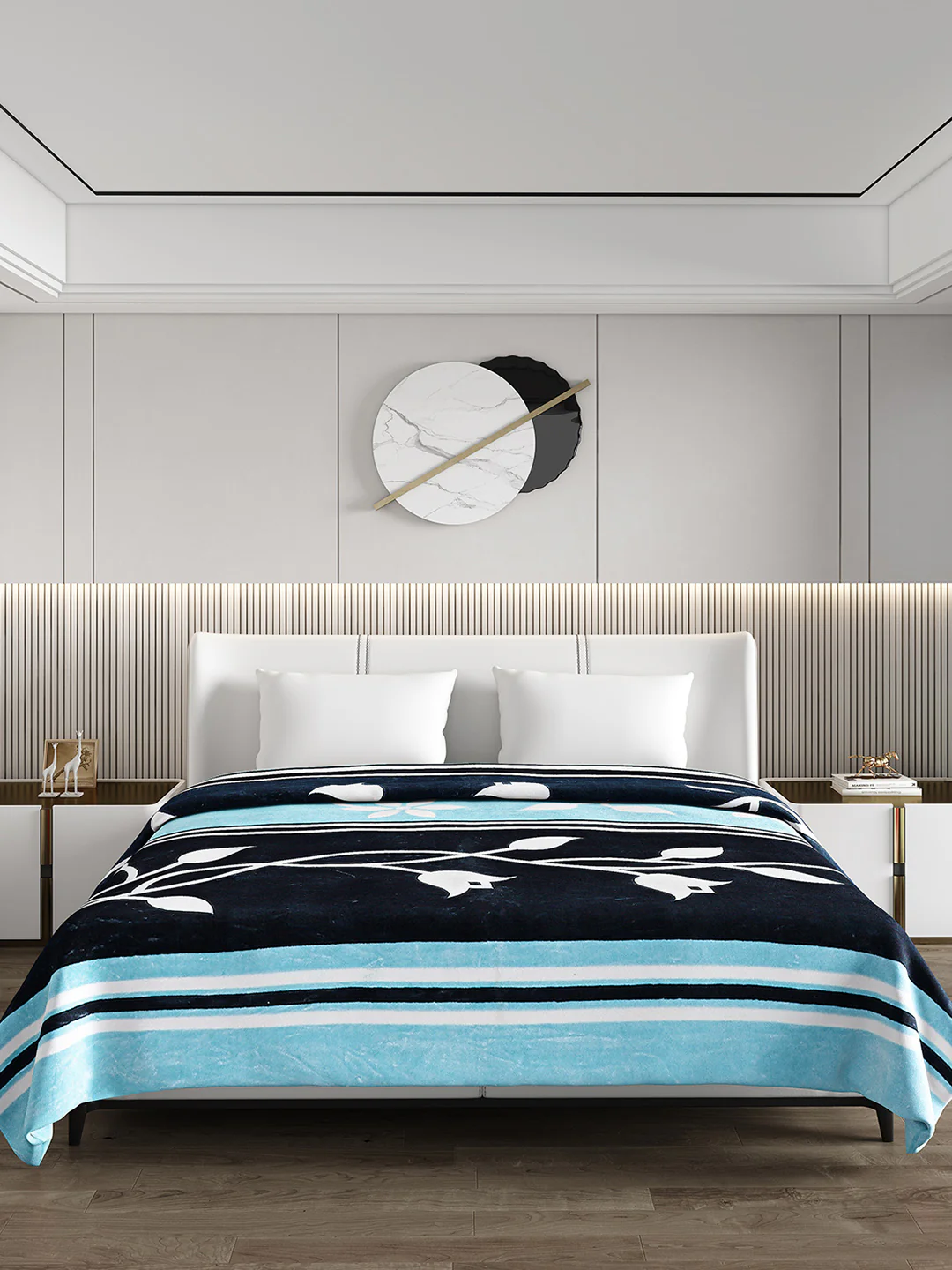 Printed Double Bed Blanket for Mild Winter -1 Ply - Image 2
