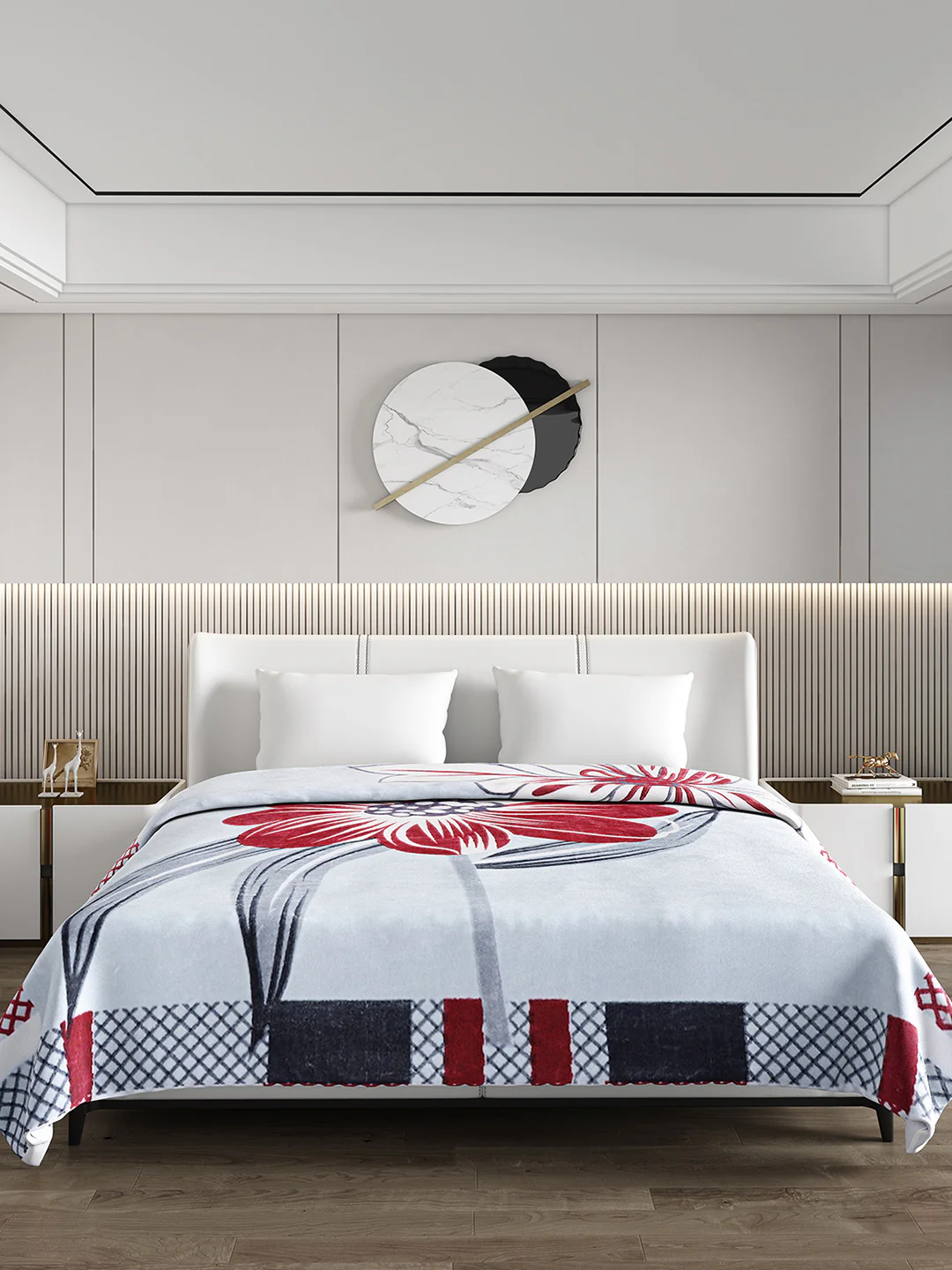 Printed Double Bed Blanket for Mild Winter -1 Ply - Image 2