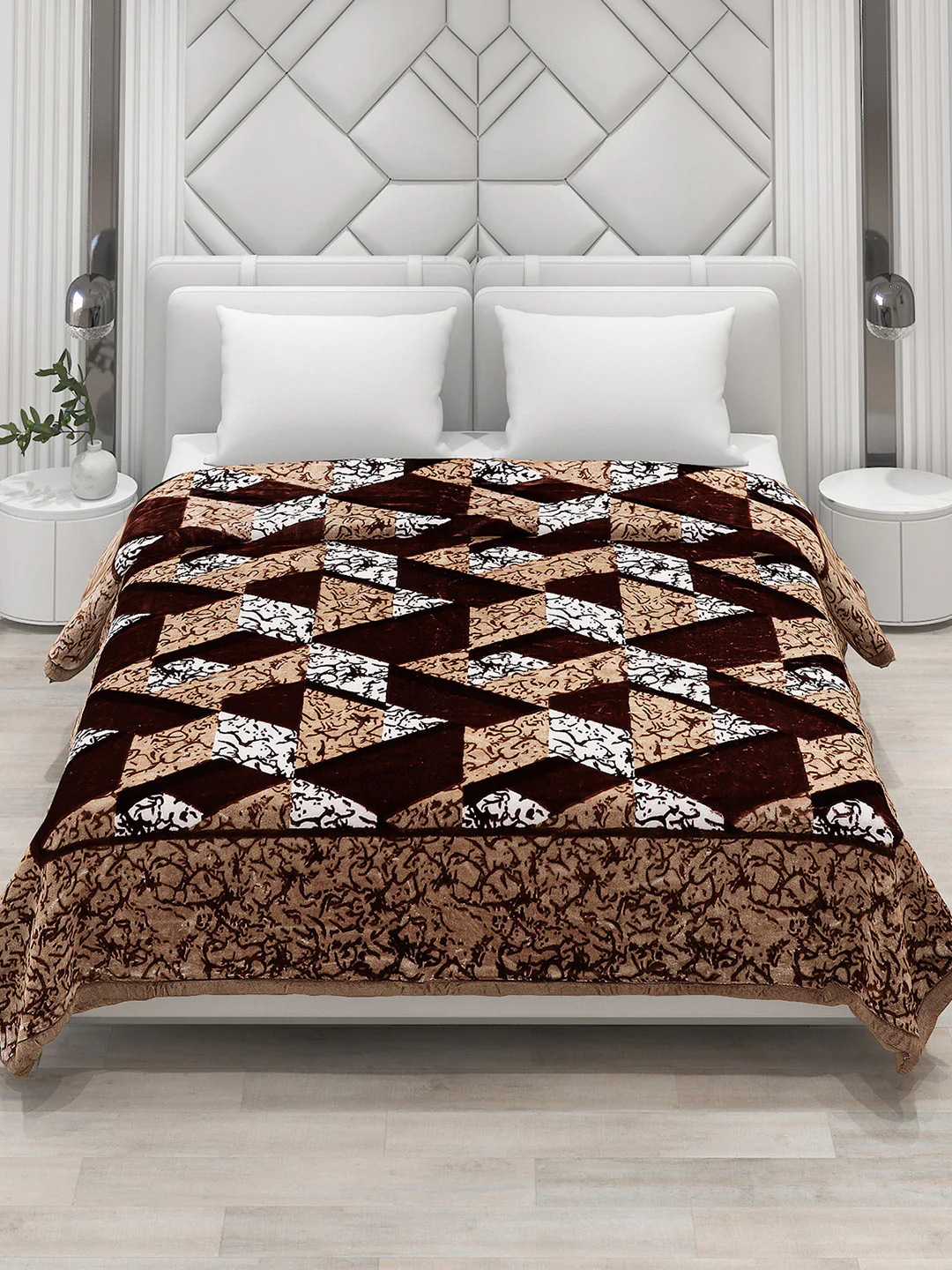 Printed Double Bed Blanket for Mild Winter -2 Ply - Image 2