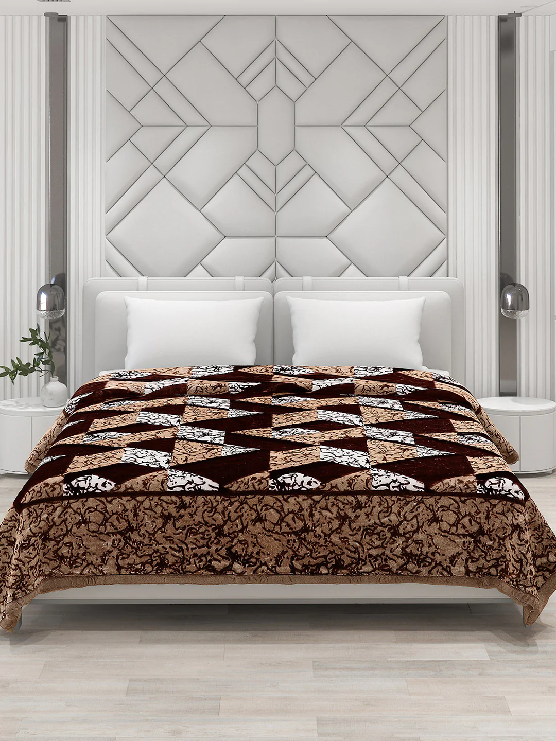 Printed Double Bed Blanket for Mild Winter -2 Ply - Image 3