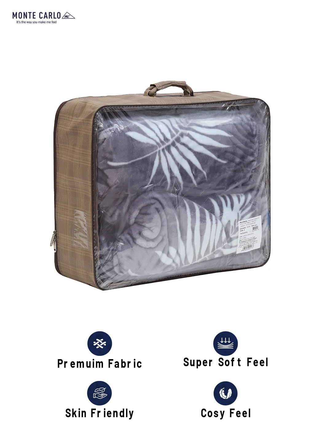Printed Double Bed Blanket for Mild Winter -2 Ply - Image 8