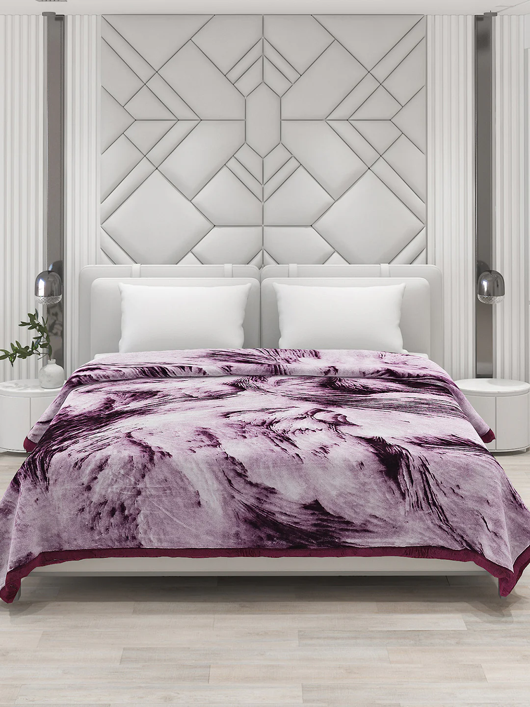 Printed Double Bed Blanket for Mild Winter -2 Ply - Image 3