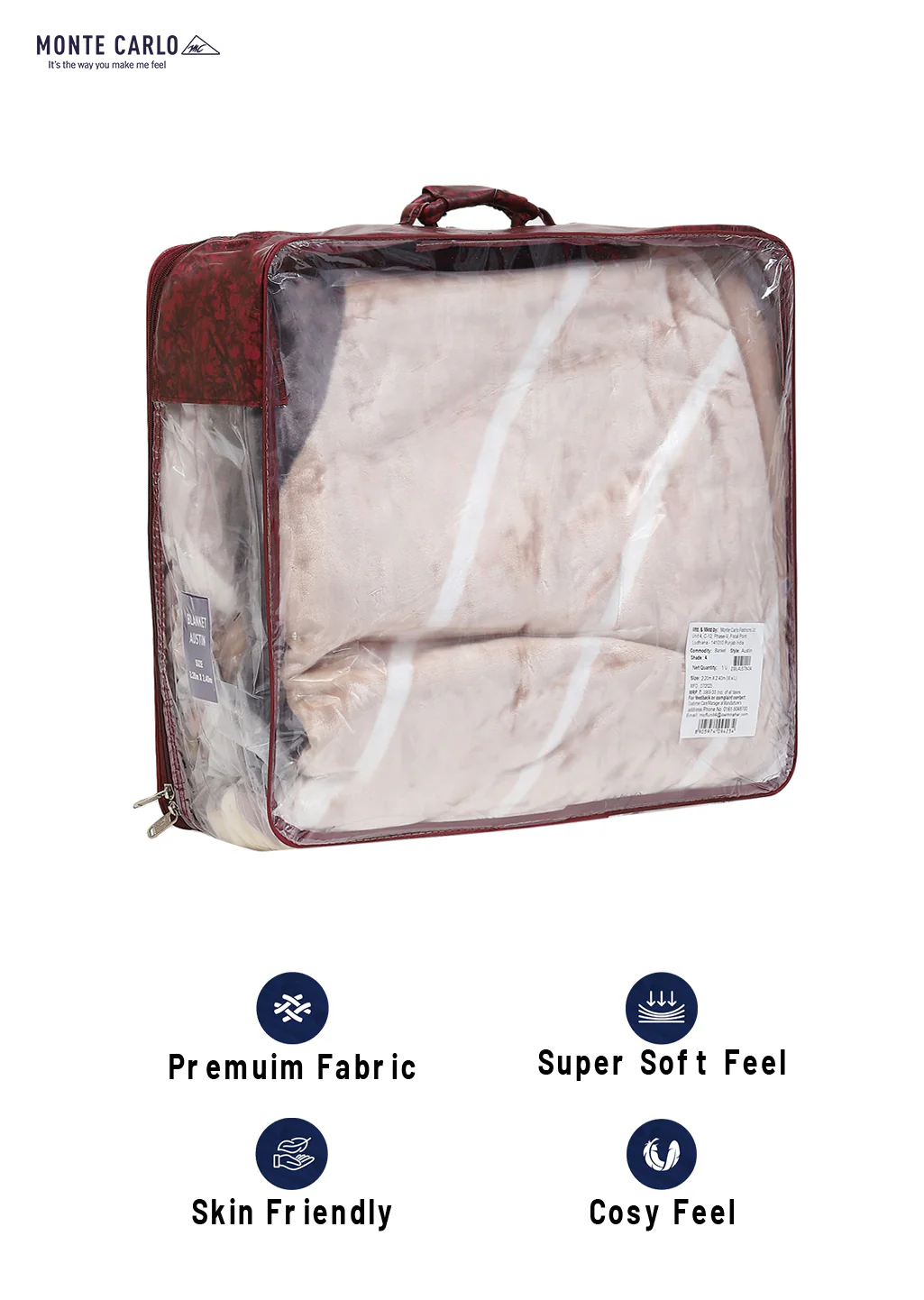 Printed Double Bed Blanket for Mild Winter -2 Ply - Image 8