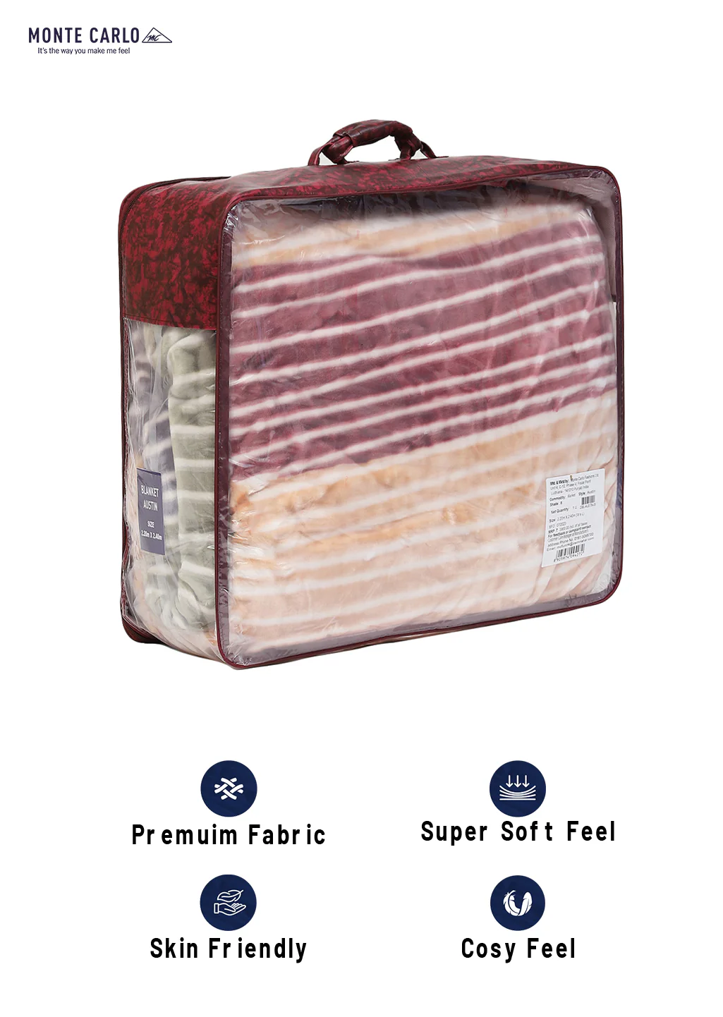 Printed Double Bed Blanket for Mild Winter -2 Ply - Image 8