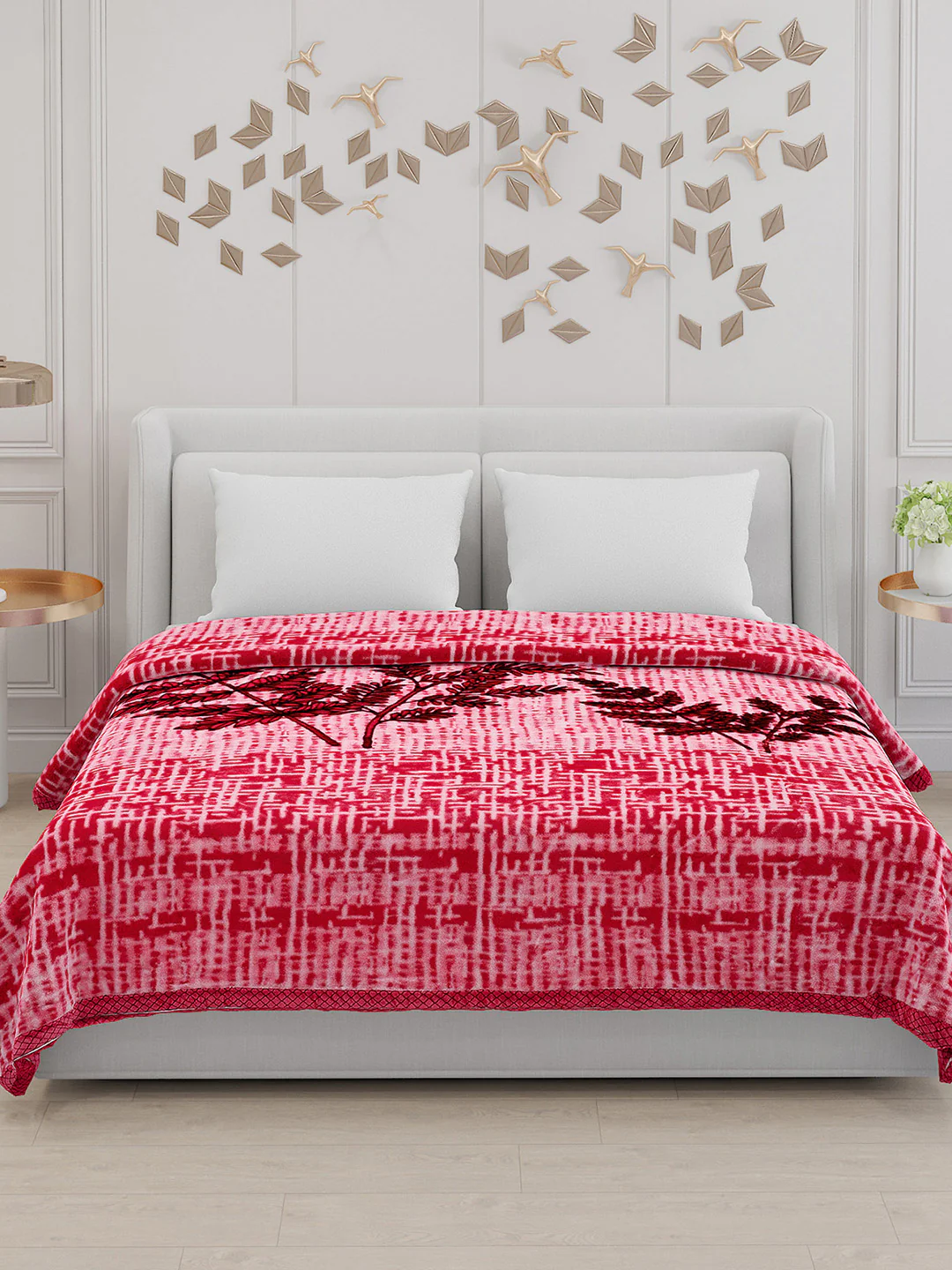 Printed Double Bed Blanket for Mild Winter -2 Ply - Image 3