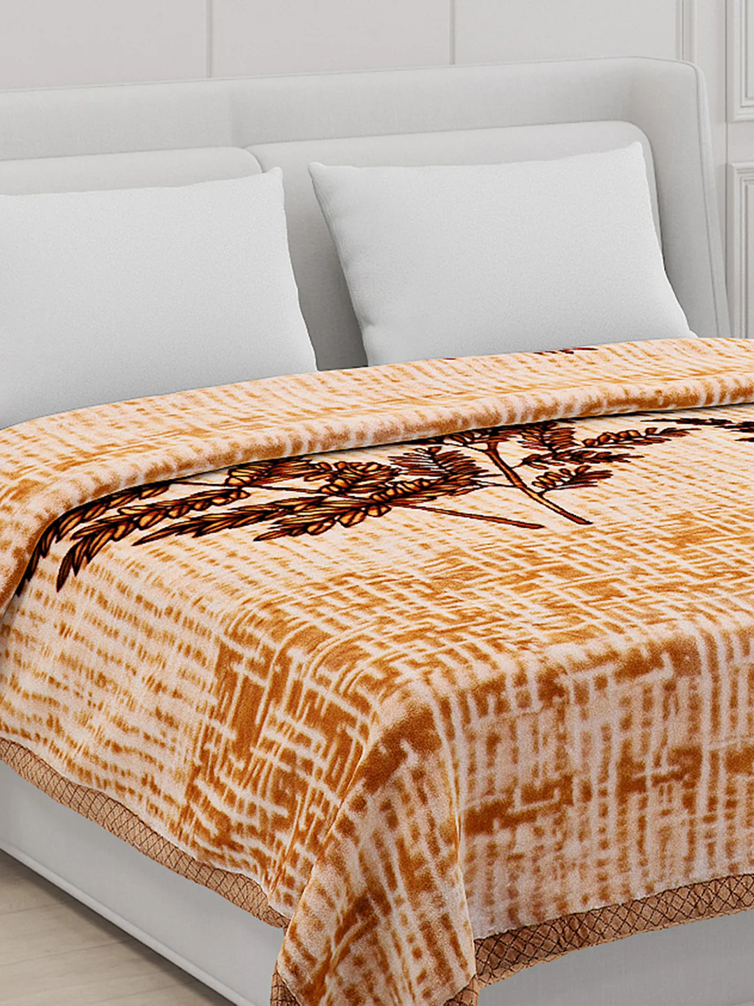 Printed Double Bed Blanket for Mild Winter -2 Ply - Image 4