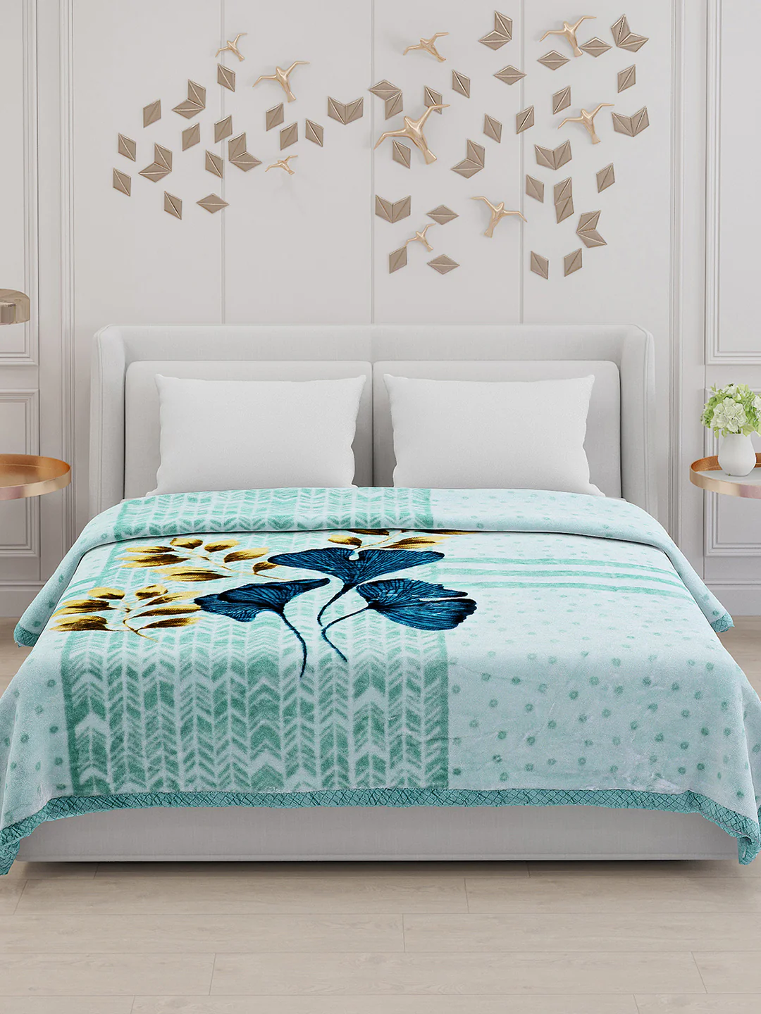 Printed Double Bed Blanket for Mild Winter -2 Ply - Image 3