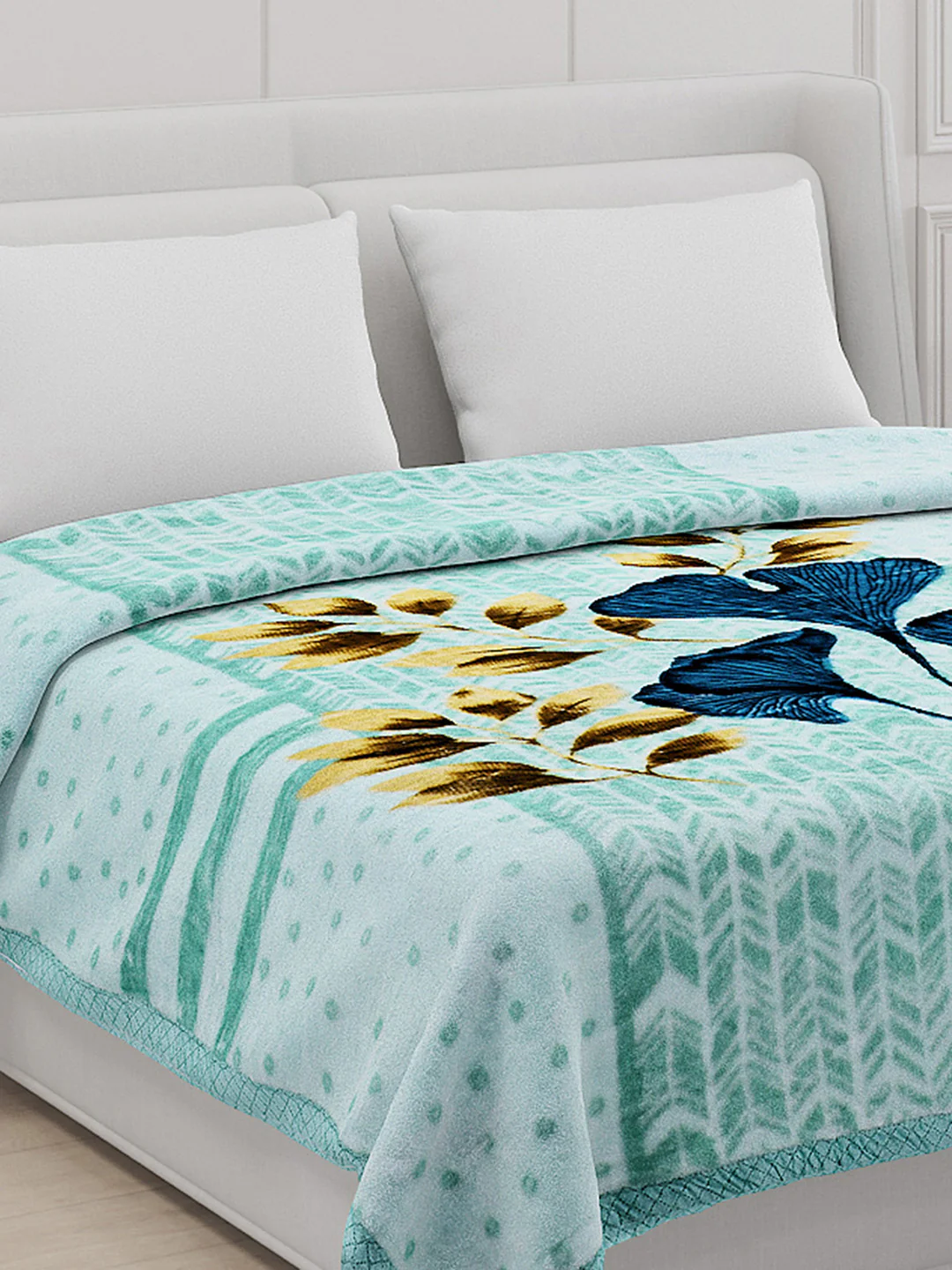 Printed Double Bed Blanket for Mild Winter -2 Ply - Image 4
