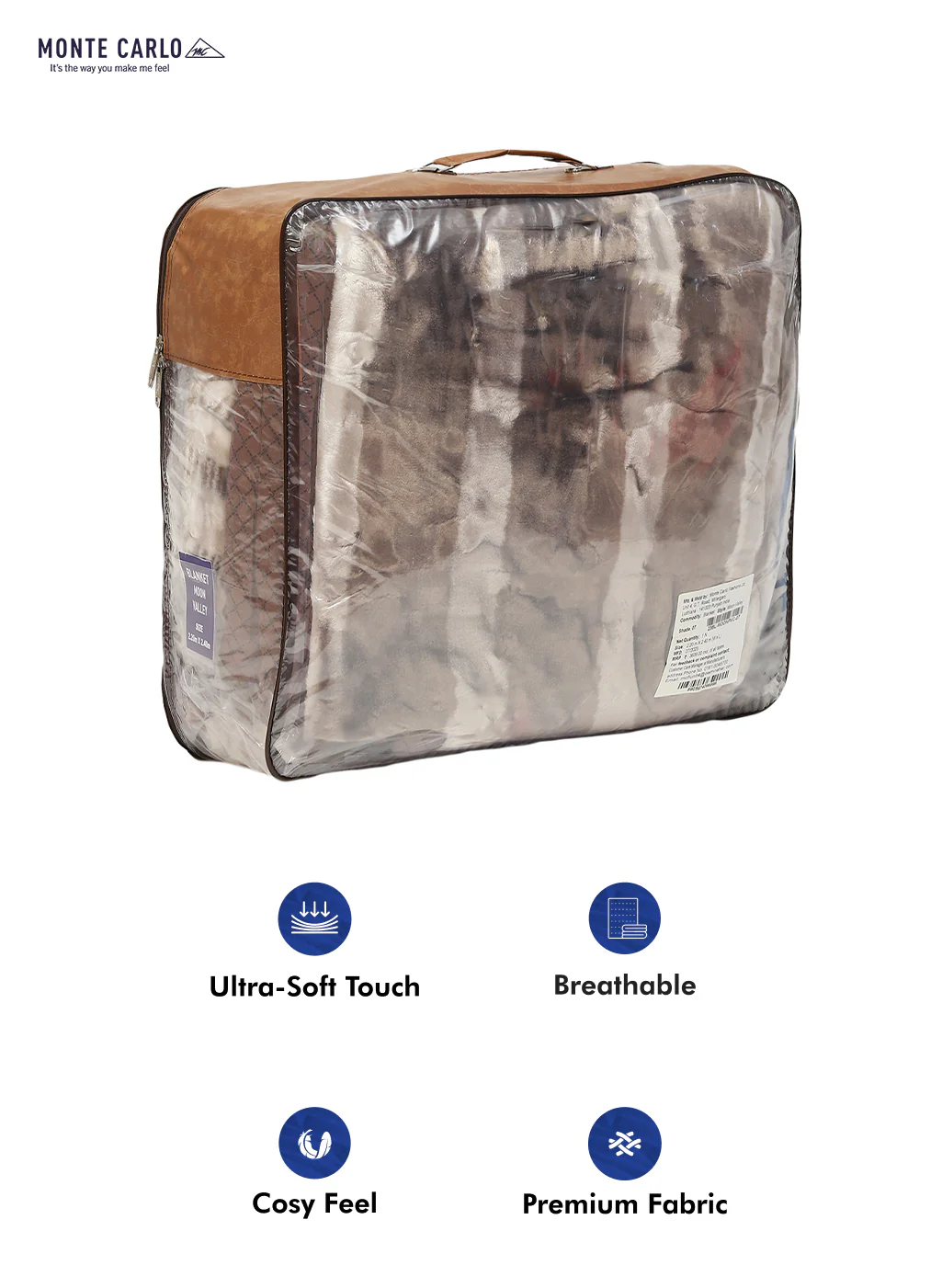 Printed Double Bed Blanket for Mild Winter -2 Ply - Image 8