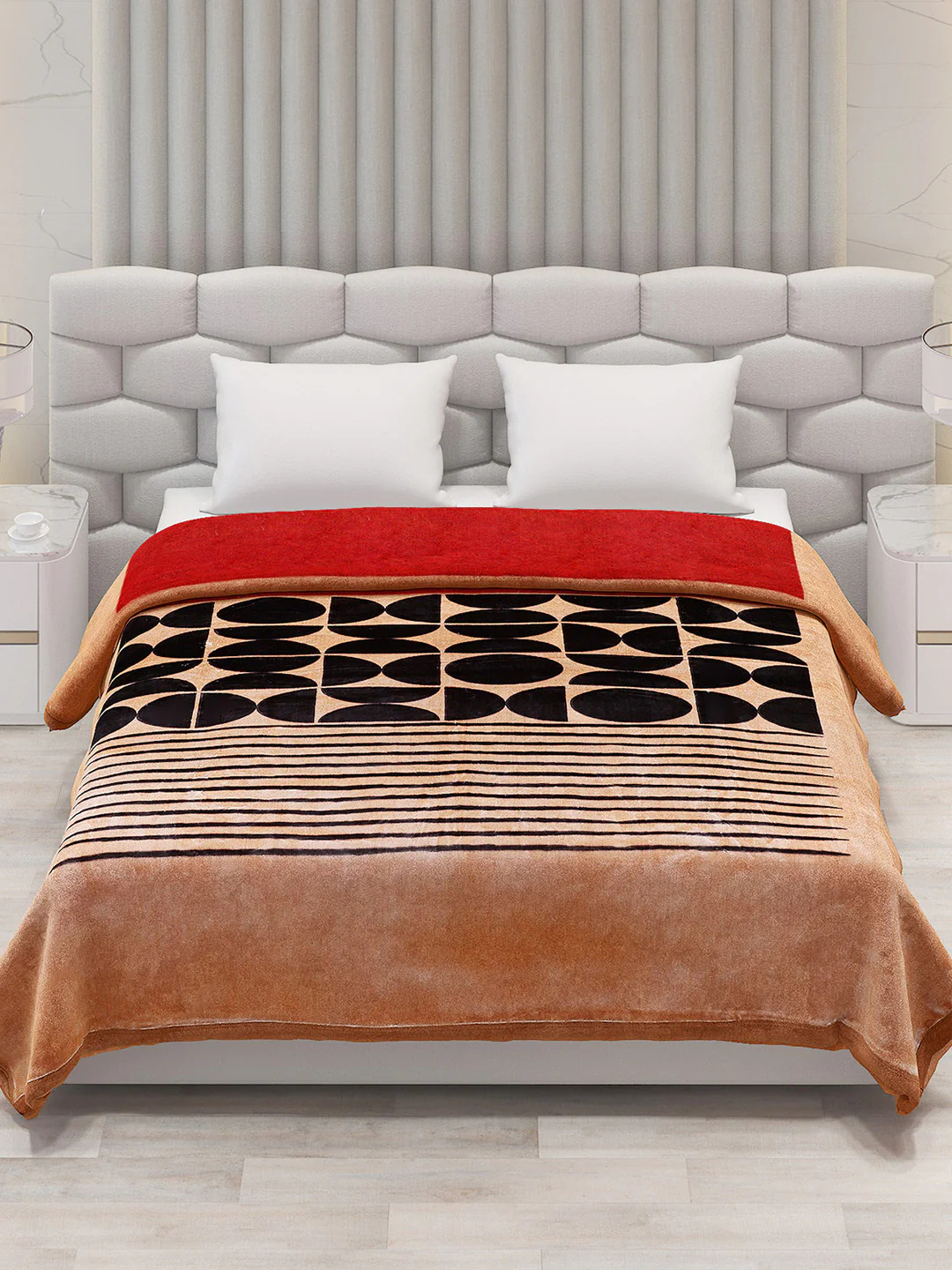 Printed Double Bed Blanket for Mild Winter -2 Ply - Image 2