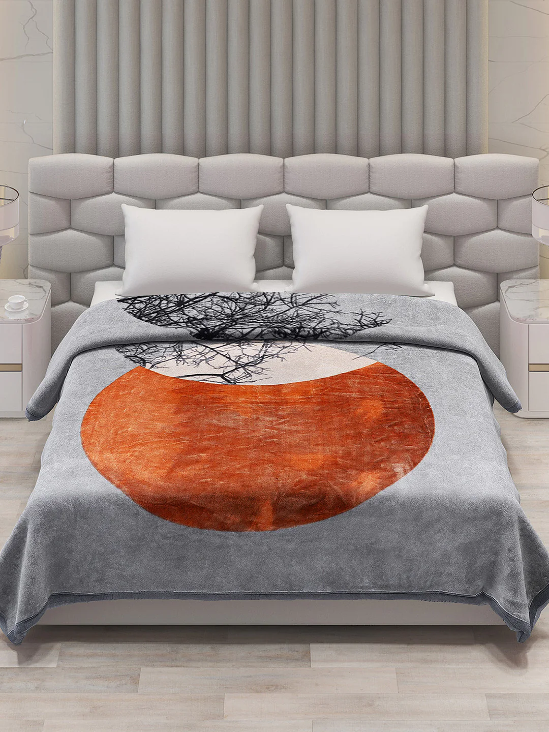 Printed Double Bed Blanket for Mild Winter -2 Ply - Image 2