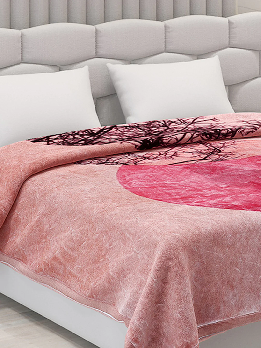 Printed Double Bed Blanket for Mild Winter -2 Ply - Image 4