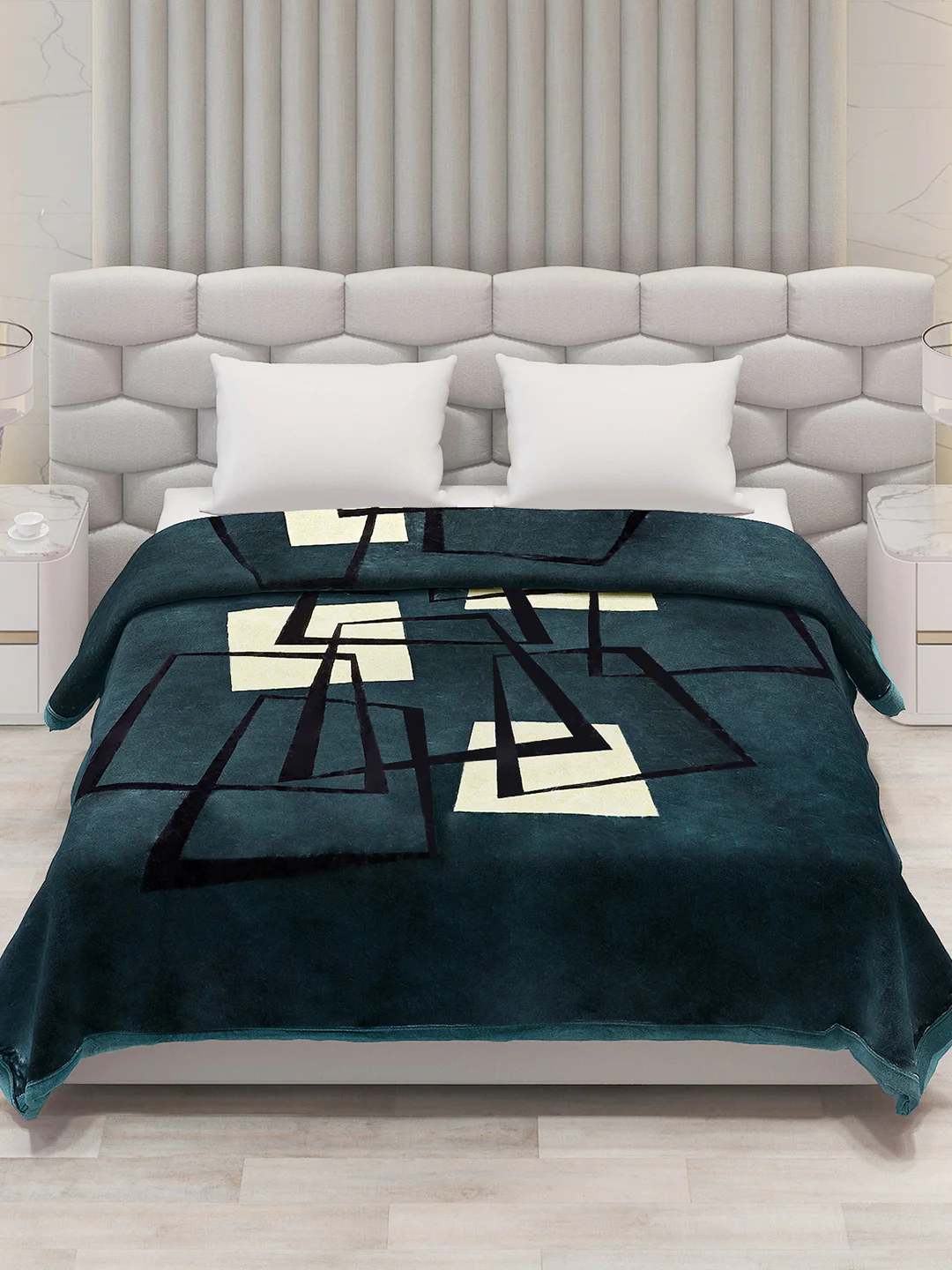 Printed Double Bed Blanket for Mild Winter -2 Ply - Image 2