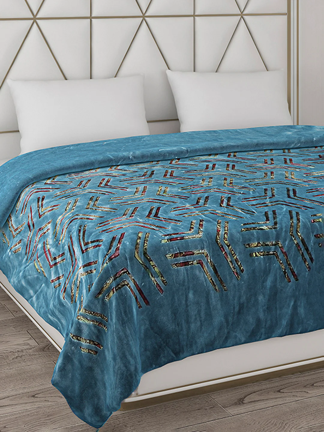 Printed Double Bed Blanket for Mild Winter -2 Ply - Image 6