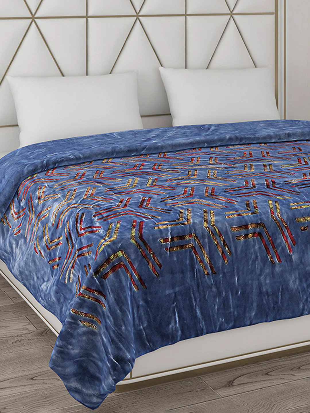 Printed Double Bed Blanket for Mild Winter -2 Ply - Image 6
