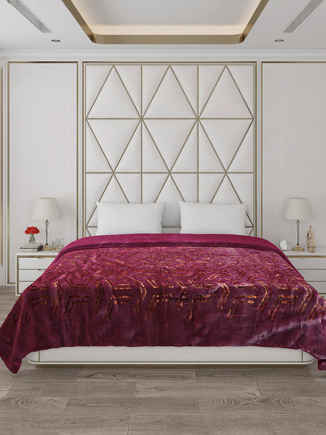 Printed Double Bed Blanket for Mild Winter -2 Ply - Image 3