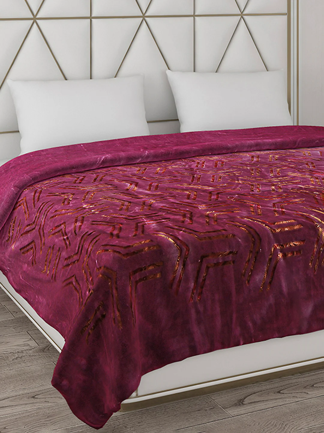 Printed Double Bed Blanket for Mild Winter -2 Ply - Image 6