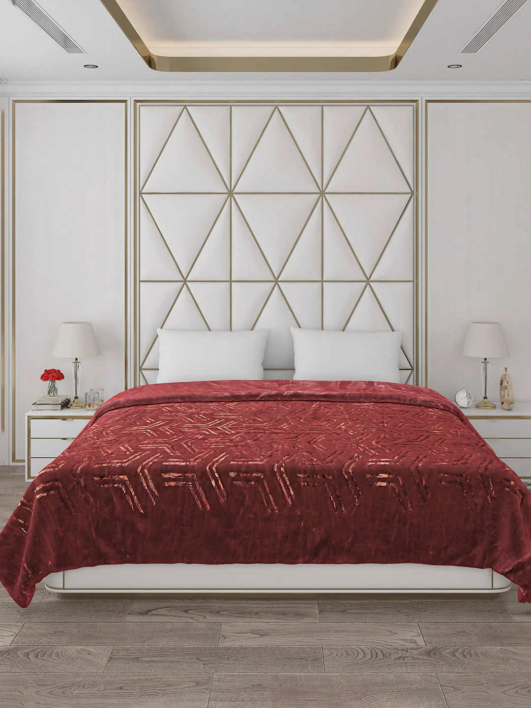 Printed Double Bed Blanket for Mild Winter -2 Ply - Image 3