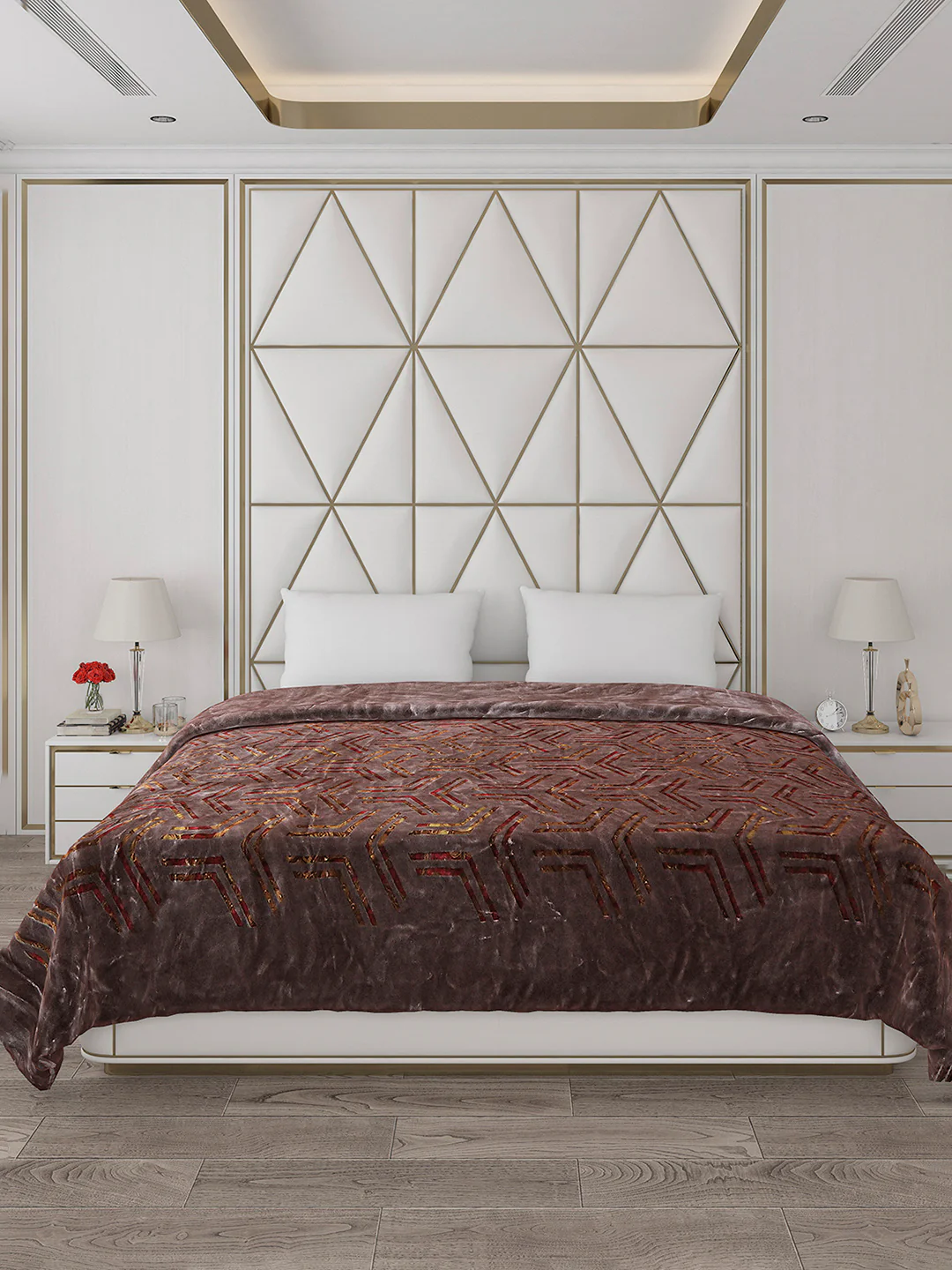 Printed Double Bed Blanket for Mild Winter -2 Ply - Image 3