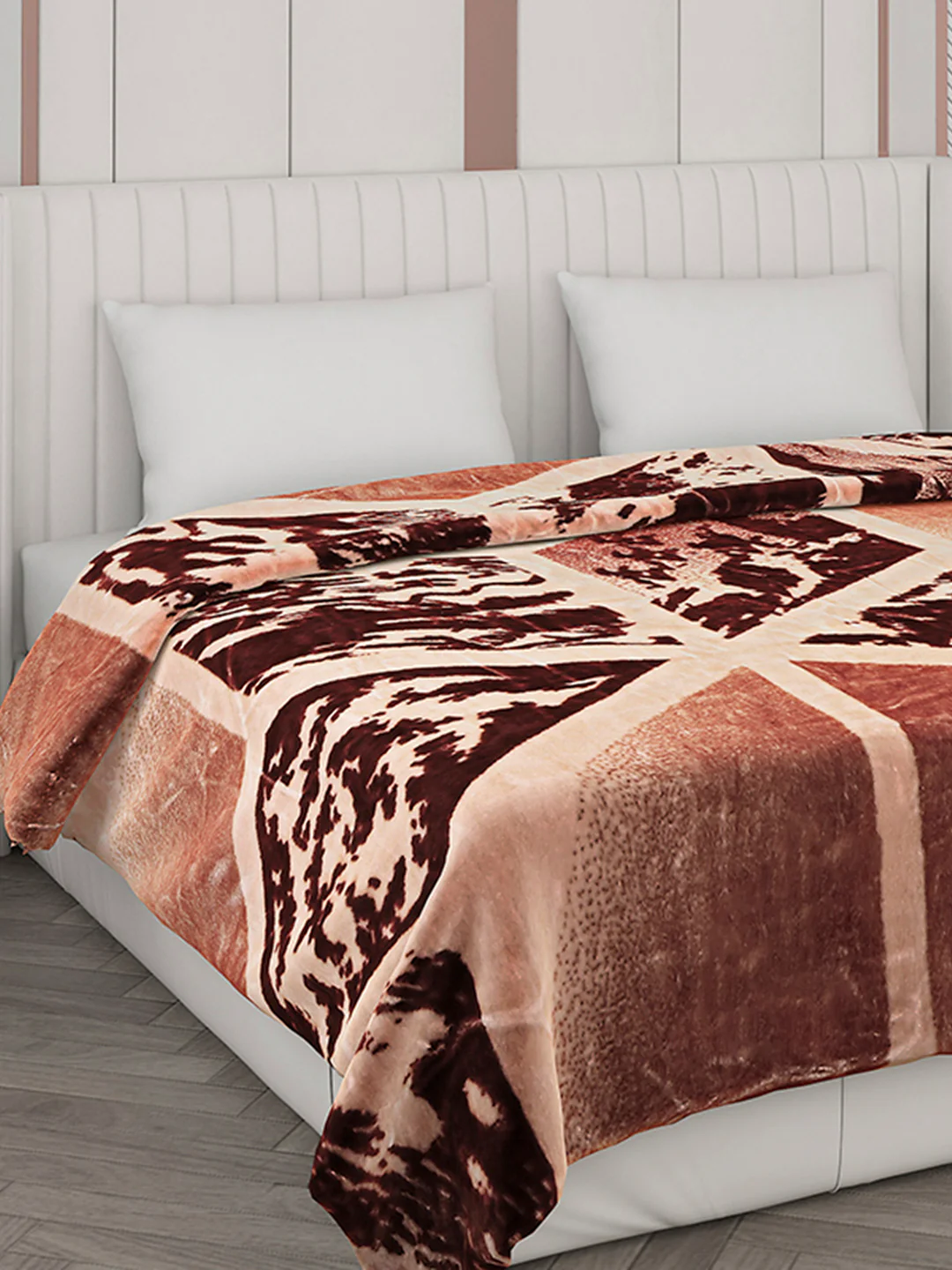 Printed Double Bed Blanket for Mild Winter -2 Ply - Image 4