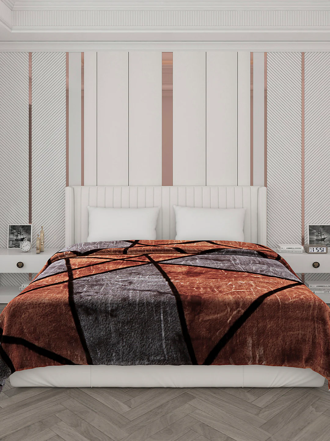 Printed Double Bed Blanket for Mild Winter -2 Ply - Image 2