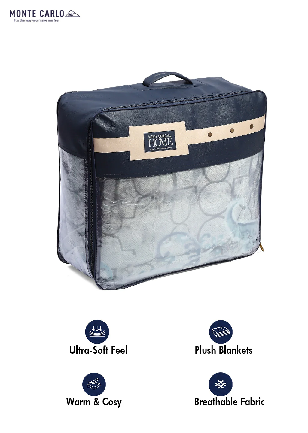 Printed Double Bed Blanket for Mild Winter -2 Ply - Image 8