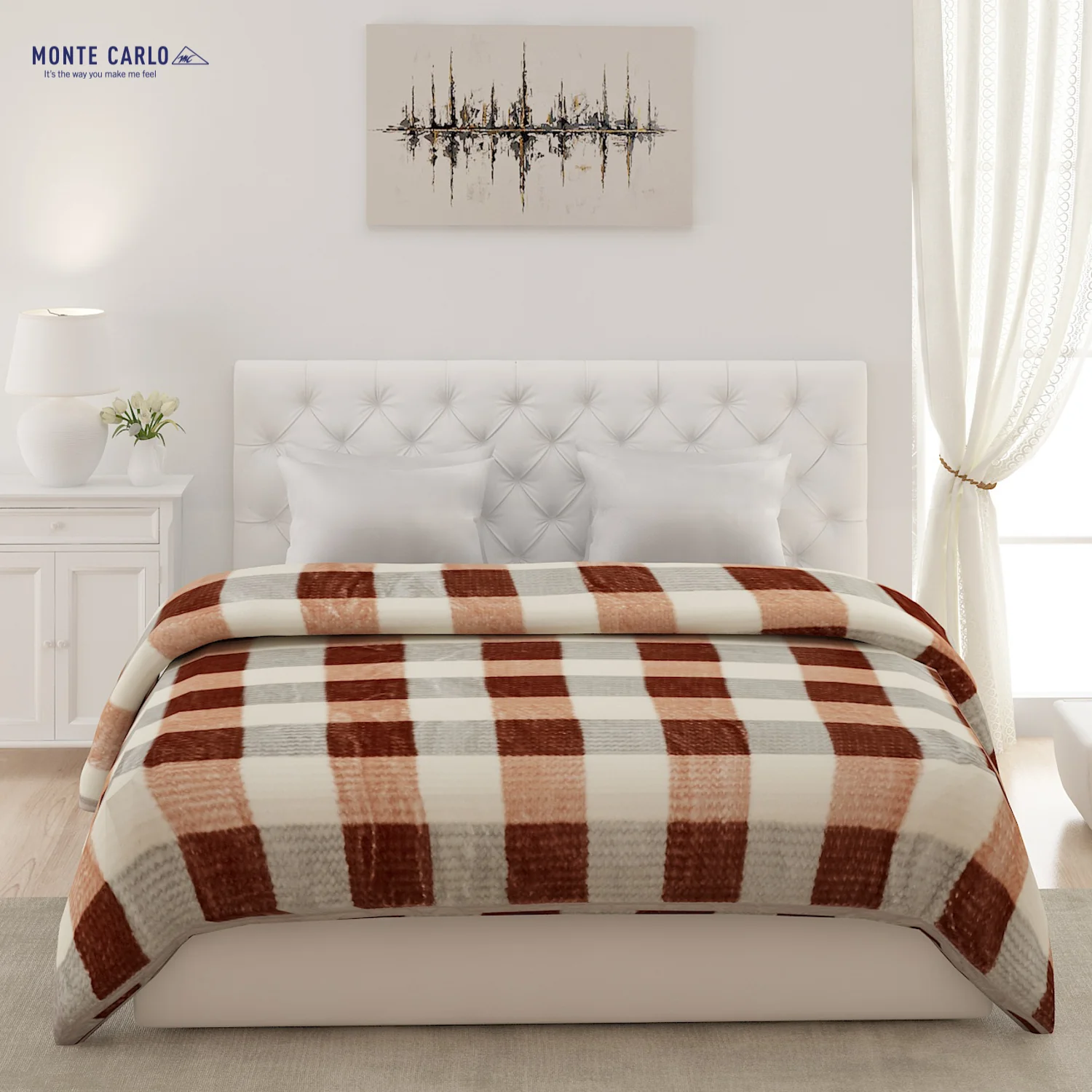 Printed Double Bed Blanket for Mild Winter -2 Ply - Image 2