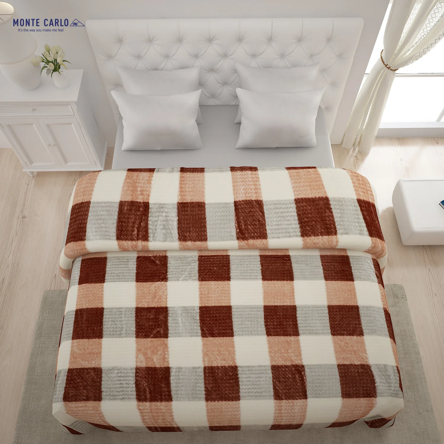 Printed Double Bed Blanket for Mild Winter -2 Ply - Image 3
